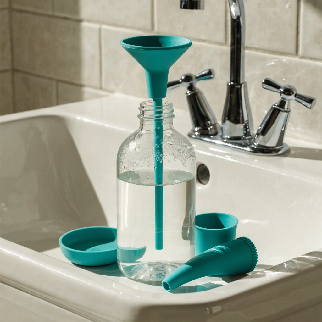 Modulo Rinowash in uso su piano bagno